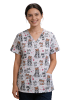POLERA CLINICA MUJER ESTAMPADA GREEN TOWN 500V 19401