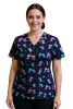 POLERA CLINICA MUJER ESTAMPADA GREEN TOWN 503V 1929BK1