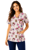 POLERA CLINICA MUJER ESTAMPADA GREEN TOWN 503V 19531