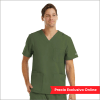 POLERA CLINICA HOMBRE MOMENTUM 5802 VERDE OLIVO1