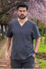 POLERA CLINICA HOMBRE MOMENTUM 5802 GRIS OSCURO1