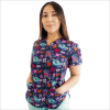 POLERA CLINICA MUJER ESTAMPADA GREEN TOWN 590Z 1713NV1