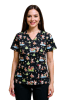 POLERA CLINICA MUJER ESTAMPADA GREEN TOWN 9000XM-24 1816BK1