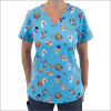 POLERA CLINICA MUJER ESTAMPADA MAEVN 9810 DOGS1