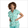 POLERA CLINICA MUJER ESTAMPADA MAEVN 9810 PTPF1