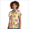 POLERA CLINICA MUJER ESTAMPADA MAEVN 9810 RBDR1