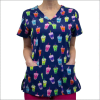 POLERA CLINICA MUJER ESTAMPADA MAEVN 9810 TEAS1
