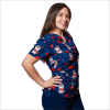 POLERA CLINICA MUJER ESTAMPADA GREEN TOWN 500V 1876NV1