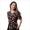 POLERA CLINICA MUJER ESTAMPADA GREEN TOWN 500V 1878BK1