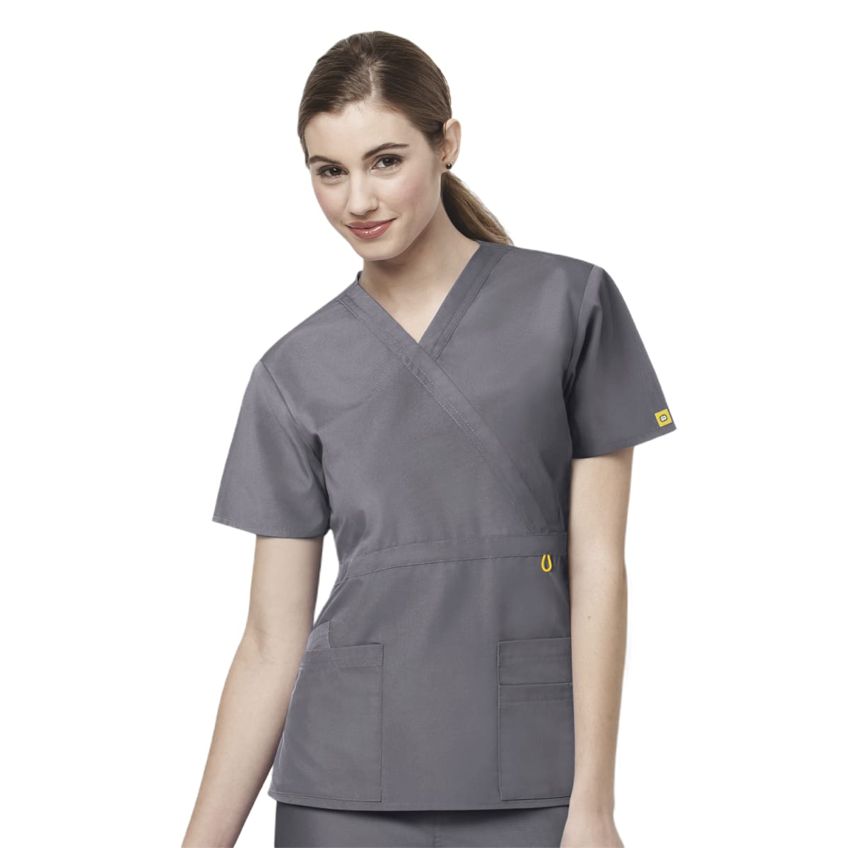 POLERA CLINICA MUJER WONDERWINK 6056 GRIS | Shopsale Uniformes