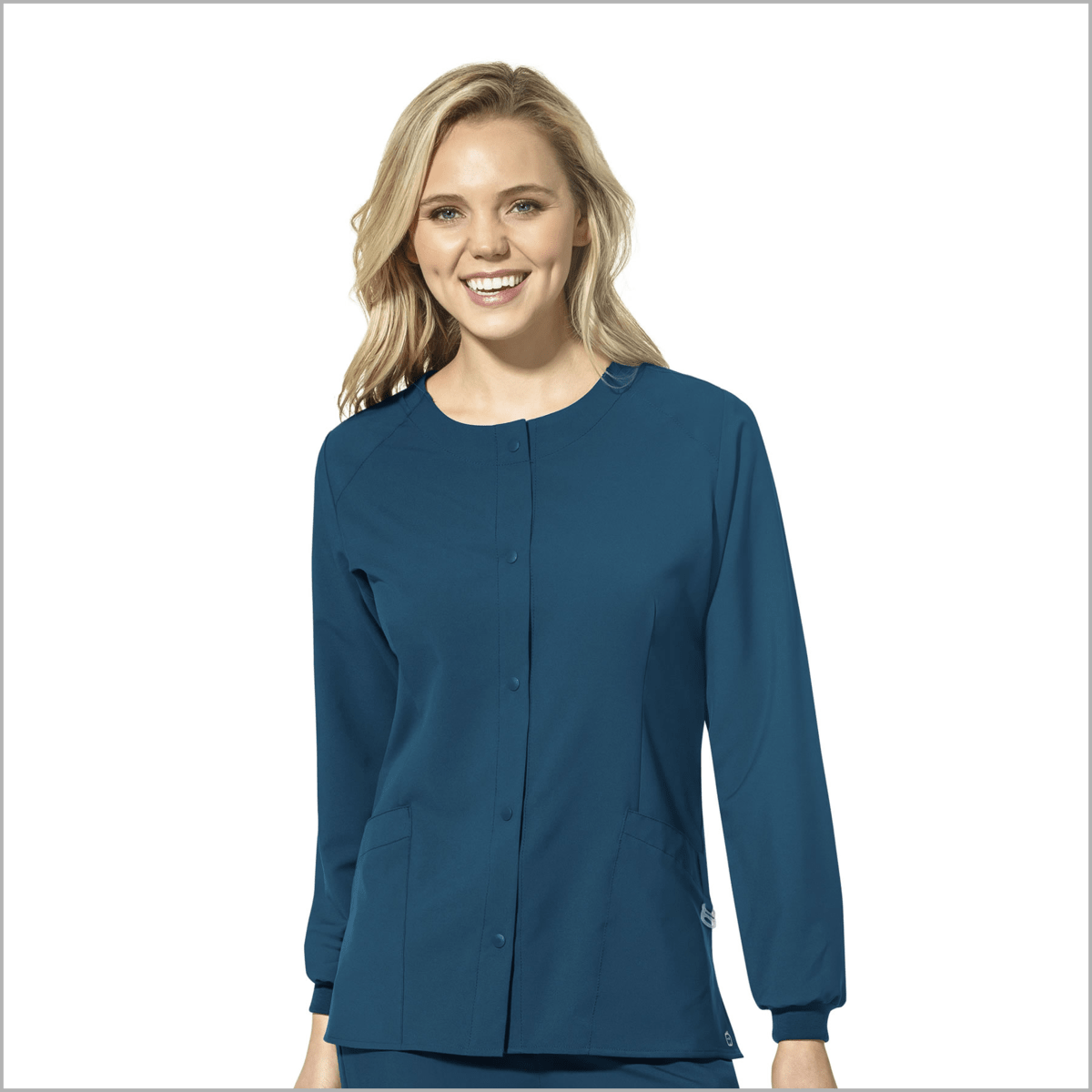 CHAQUETA CLINICA MUJER AZUL PETROLEO - 8155A CARI | Shopsale Uniformes