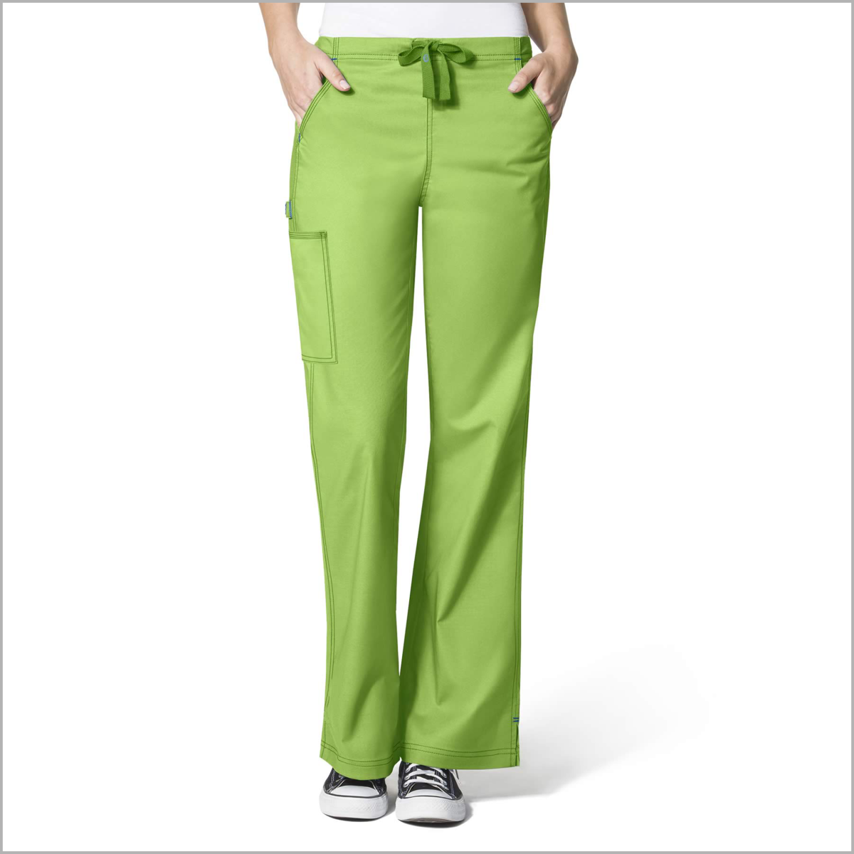 PANTALON CLINICO MUJER VERDE LIMON WONDERFLEX - 5308A GAP | UNIFORMES WORK