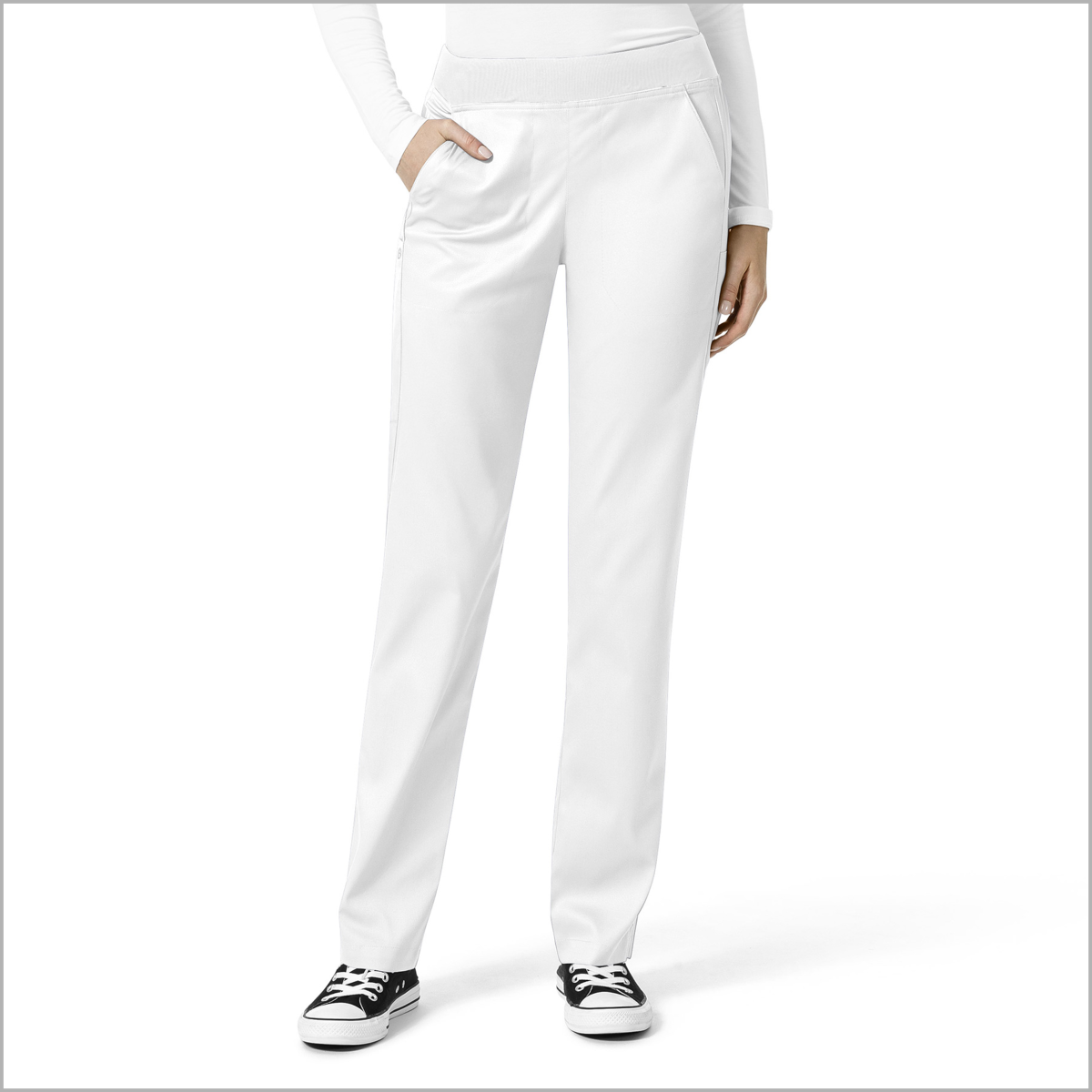 PANTALON CLINICO MUJER BLANCO WONDERPRO - 5419A | UNIFORMES WORK