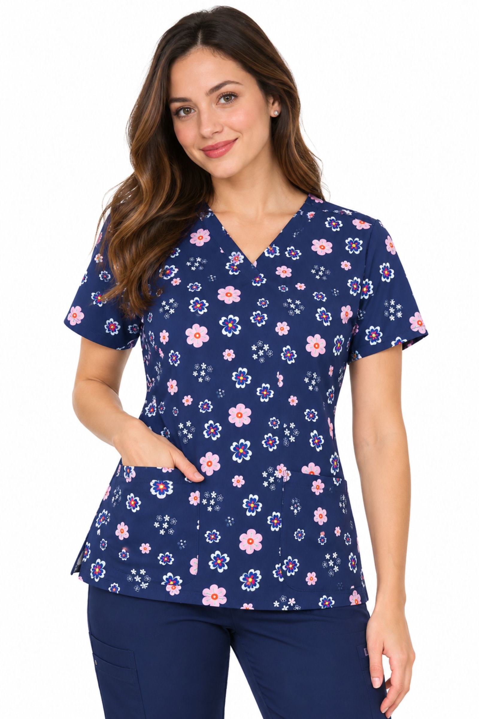 POLERA ESTAMPADA FLOW NAVY MUJER GLOBAL