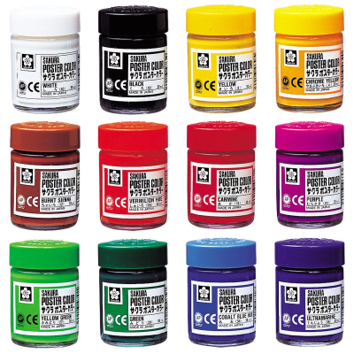 SAKURA POSTER COLORS SET 12