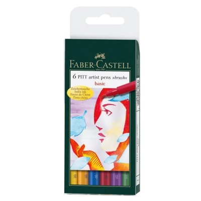 PITT artist pens brush 6 colores1