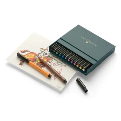 FABER CASTELL PITT ARTIST PENS BRUSH 12 COLORES