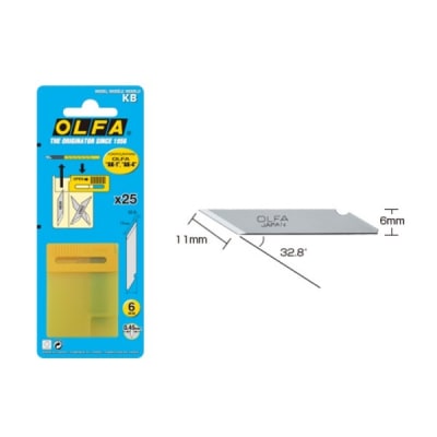 KB - Cuchillas (6 x 0,3 mm) para cúter AK-1, AK-4 (pack de 25)