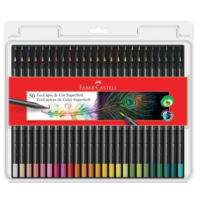 ECOLAPICES DE COLOR SUPERSOFT FABER CASTELL 50 UNIDADES