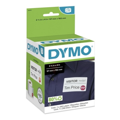 250 Etiquetas Dymo para nombres y logos caja x11