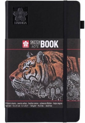 SKETCHBOOK SAKURA BLACK A5 140GRS1