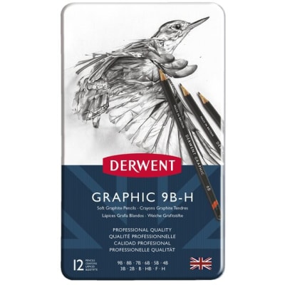 SET GRAFITO CAJA METÁLICA DERWENT2