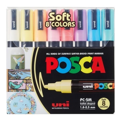 SET POSCA PASTEL 5M 8 UNID1