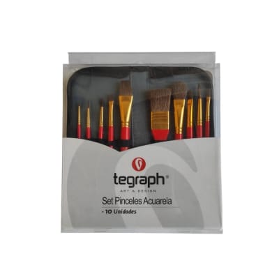 SET PINCELES ACUARELA TEGRAPH 10UNIDADES