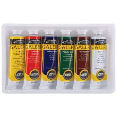 Set Acrílicos en tubo 60ml Winsor & Newton 6 colores
