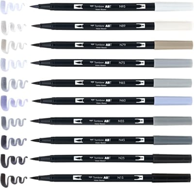 SET DUAL BRUSH GRAYSCALE