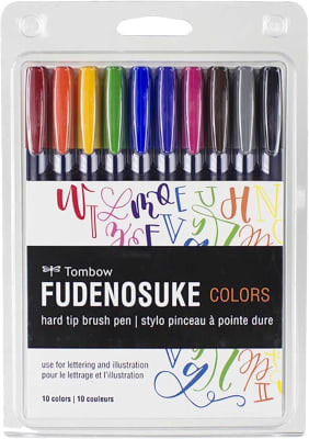 SET TOMBOW FUDENOSUKE 10 COLORES1