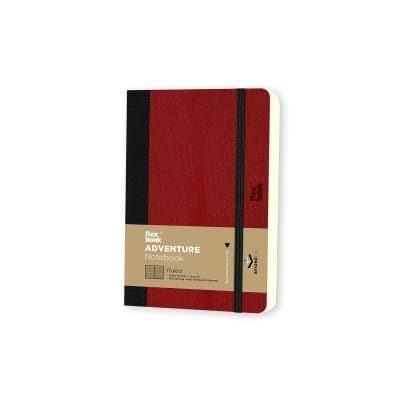 FLEX BOOK ADVENTURE NOTEBOOK RULED A6 ROJA