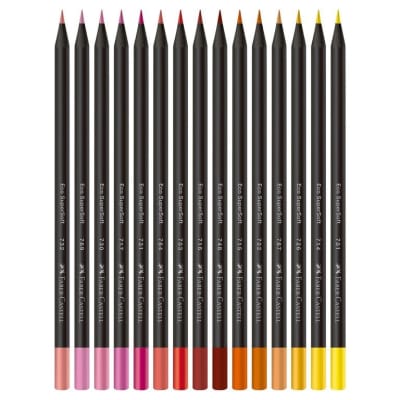 SET SUPERSOFT FABER CASTELL 15 UNIDADES COLORES CÁLIDOS