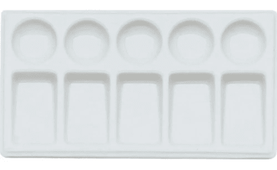 PALETA DE PORCELANA RECTANGULAR PARA ACUARELA