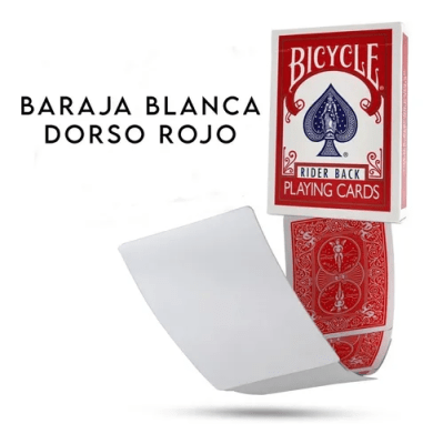 Naipe bicycle dorso rojo cara blanca