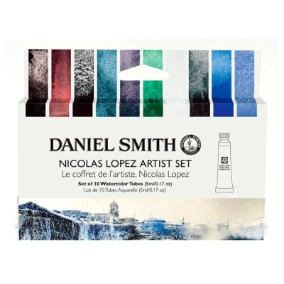SET ACUARELAS DANIEL SMITH 10 TUBOS 5ML NICOLÁS LÓPEZ ARTIST SET1