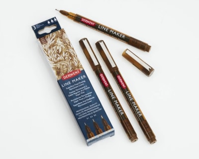 Set tiralíneas Sepia Derwent1