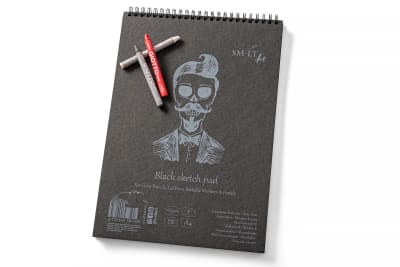 BLACK SKETCH PAD A4 165G1