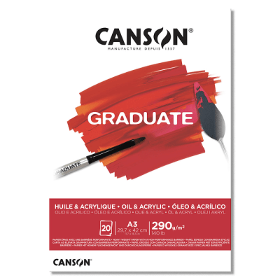 Pad Canson Graduate Óleo y Acrilico A3 290gr