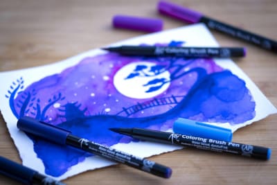 Plumones acuarelables punta pincel Koi Coloring Brush