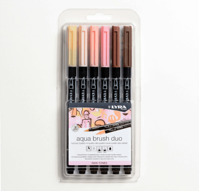 AQUA BRUSH DUO LYRA SKIN TONES 6 UNIDADES1