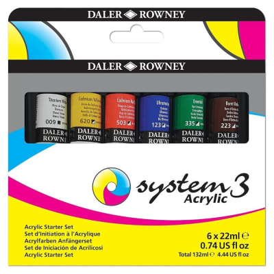 SET ACRILICO SYSTEM3 6 UNIDADES 22ML
