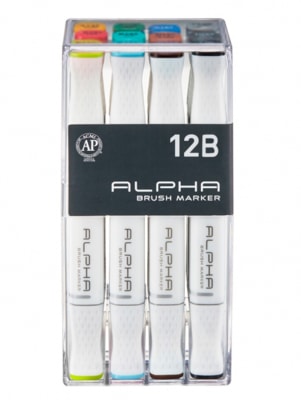 SET ALPHA BRUSH MARKER B 12 UNIDADES1