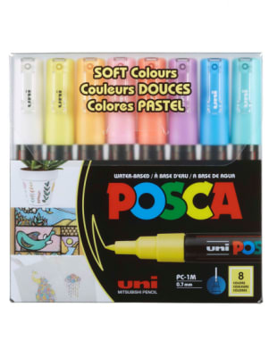 SET POSCA COLORES PASTEL PC-1M 8 unidades1