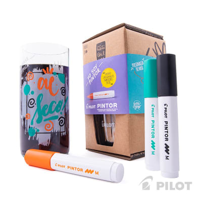 SET PINTOR VASO GREEN GLASS4