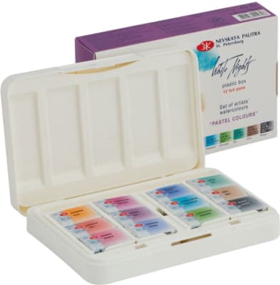 SET ACUARELA NEVSKAYA PALITRA WHITE NIGHTS PASTEL COLOURS