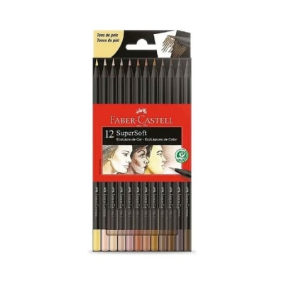 SET SUPERSOFT FABER CASTELL 12 COLORES TONOS DE PIEL