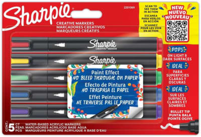 SET SHARPIE ACRÍLICO PUNTA BALA 5 PZAS.1
