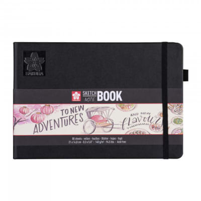 Sketchbooks Sakura hojas blanco crema 21 x 14,8 140gr