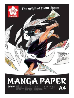 BLOCK BRISTOL MANGA PAPER SAKURA 250G 20HJS3